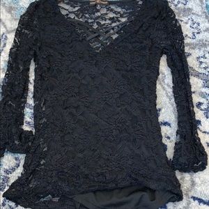 Black lace top